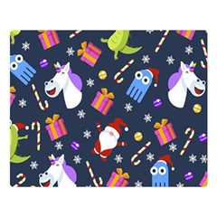 Colorful Funny Christmas Pattern Double Sided Flano Blanket (large) by Uceng