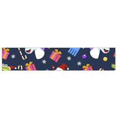 Colorful Funny Christmas Pattern Small Flano Scarf