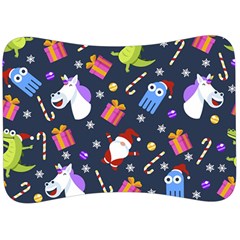 Colorful Funny Christmas Pattern Velour Seat Head Rest Cushion by Uceng