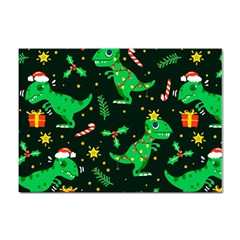 Christmas Funny Pattern Dinosaurs Sticker A4 (10 Pack) by Uceng