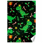 Christmas Funny Pattern Dinosaurs Canvas 12  x 18  11.88 x17.36  Canvas - 1