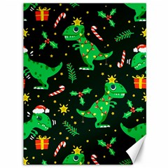 Christmas Funny Pattern Dinosaurs Canvas 36  X 48  by Uceng