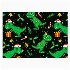 Christmas Funny Pattern Dinosaurs Large Glasses Cloth