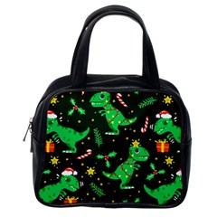 Christmas Funny Pattern Dinosaurs Classic Handbag (One Side)