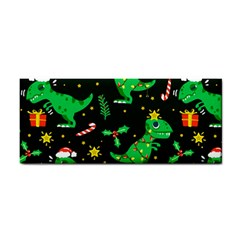 Christmas Funny Pattern Dinosaurs Hand Towel by Uceng