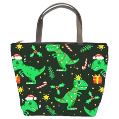 Christmas Funny Pattern Dinosaurs Bucket Bag