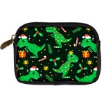 Christmas Funny Pattern Dinosaurs Digital Camera Leather Case Front