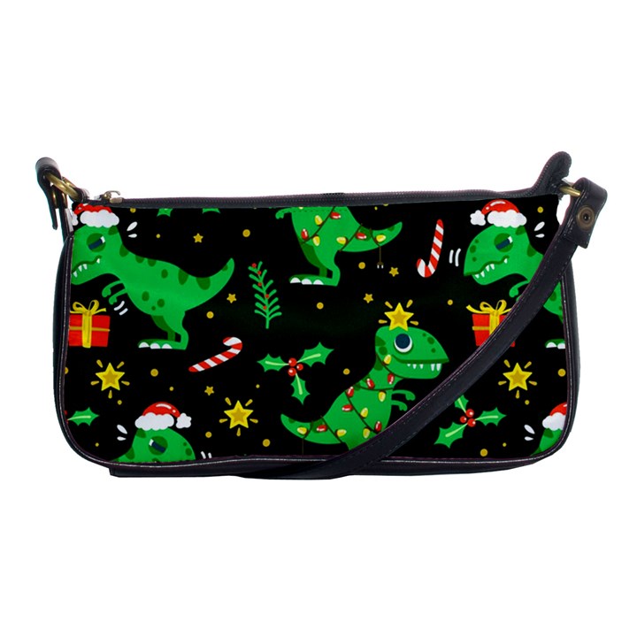 Christmas Funny Pattern Dinosaurs Shoulder Clutch Bag