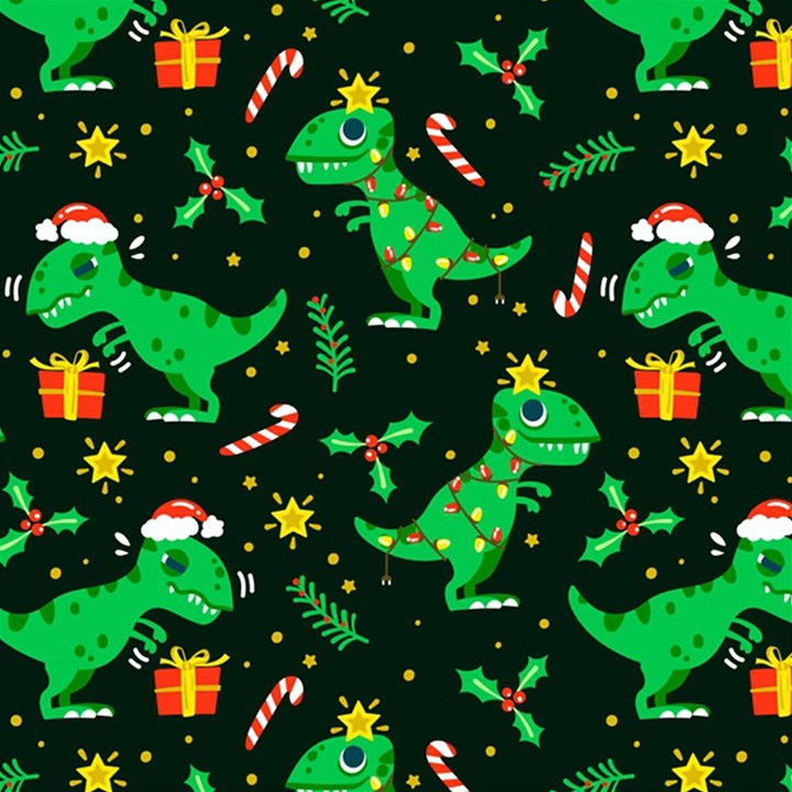 Christmas Funny Pattern Dinosaurs Play Mat (Rectangle)