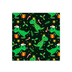 Christmas Funny Pattern Dinosaurs Satin Bandana Scarf 22  X 22  by Uceng