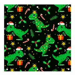 Christmas Funny Pattern Dinosaurs Banner And Sign 4  X 4  by Uceng