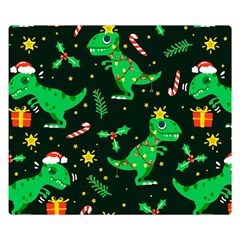 Christmas Funny Pattern Dinosaurs Flano Blanket (small) by Uceng