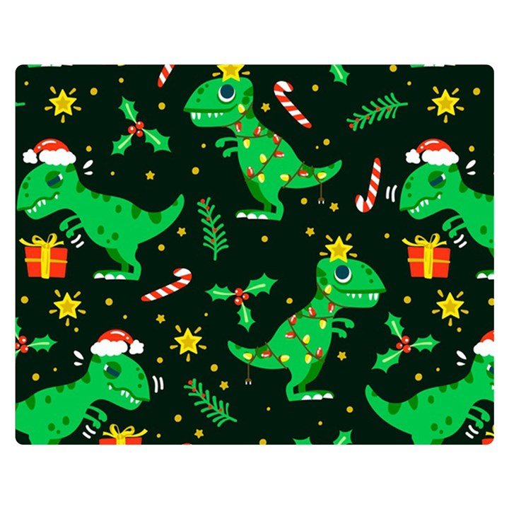 Christmas Funny Pattern Dinosaurs Flano Blanket (Medium)