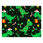 Christmas Funny Pattern Dinosaurs Flano Blanket (Large) 80 x60  Blanket Front