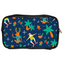 Colorful Funny Christmas Pattern Toiletries Bag (two Sides) by Uceng