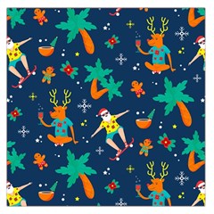 Colorful Funny Christmas Pattern Square Satin Scarf (36  X 36 ) by Uceng