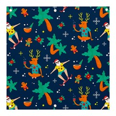 Colorful Funny Christmas Pattern Banner And Sign 3  X 3 