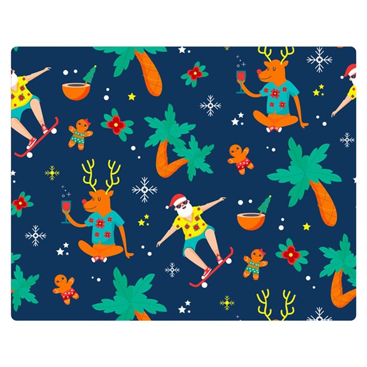 Colorful Funny Christmas Pattern Flano Blanket (Medium)