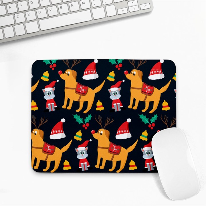 Funny Christmas Pattern Background Small Mousepad