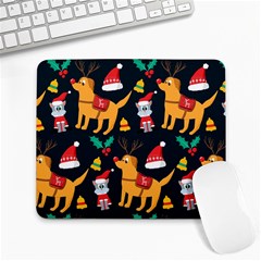 Funny Christmas Pattern Background Large Mousepad by Uceng