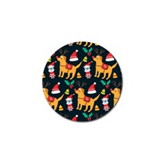 Funny Christmas Pattern Background Golf Ball Marker (4 Pack) by Uceng