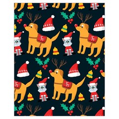 Funny Christmas Pattern Background Drawstring Bag (small)