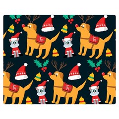 Funny Christmas Pattern Background Flano Blanket (medium)