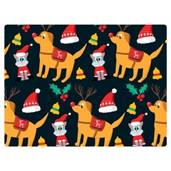 Funny Christmas Pattern Background Double Sided Flano Blanket (extra Small) by Uceng