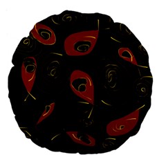 Fish 7 Large 18  Premium Flano Round Cushions by Mazipoodles