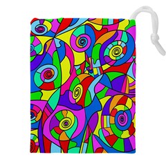 Colorful Stylish Design Drawstring Pouch (4xl) by gasi