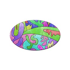 Colorful Stylish Design Sticker Oval (100 Pack) by gasi