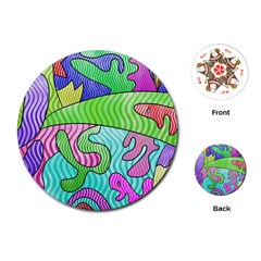 Colorful Stylish Design Playing Cards Single Design (round) by gasi