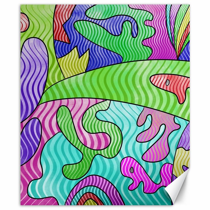 Colorful stylish design Canvas 8  x 10 