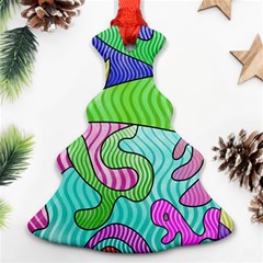 Colorful Stylish Design Christmas Tree Ornament (two Sides) by gasi