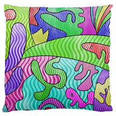 Colorful Stylish Design Standard Flano Cushion Case (one Side) by gasi