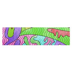 Colorful Stylish Design Oblong Satin Scarf (16  X 60 ) by gasi