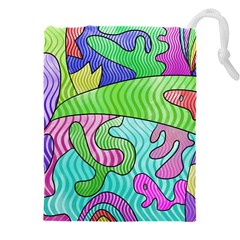 Colorful Stylish Design Drawstring Pouch (4xl) by gasi