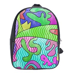 Colorful Stylish Design School Bag (large) by gasi