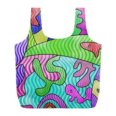 Colorful Stylish Design Full Print Recycle Bag (l) by gasi