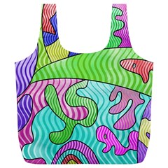 Colorful Stylish Design Full Print Recycle Bag (xl) by gasi