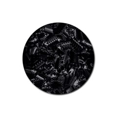 Xeno Frenzy Rubber Round Coaster (4 Pack) by MRNStudios