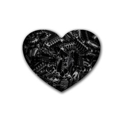 Xeno Frenzy Rubber Heart Coaster (4 Pack) by MRNStudios