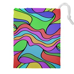 Colorful Stylish Design Drawstring Pouch (4xl) by gasi