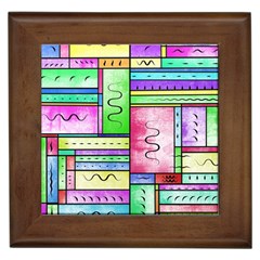 Colorful Pattern Framed Tile by gasi