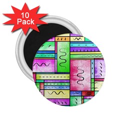 Colorful Pattern 2 25  Magnets (10 Pack)  by gasi