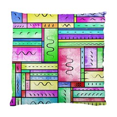 Colorful Pattern Standard Cushion Case (two Sides) by gasi