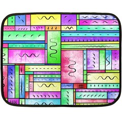 Colorful Pattern Double Sided Fleece Blanket (mini) by gasi