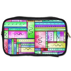 Colorful Pattern Toiletries Bag (one Side) by gasi