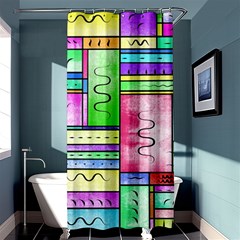 Colorful Pattern Shower Curtain 36  X 72  (stall)  by gasi