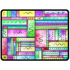 Colorful Pattern Double Sided Fleece Blanket (large) by gasi